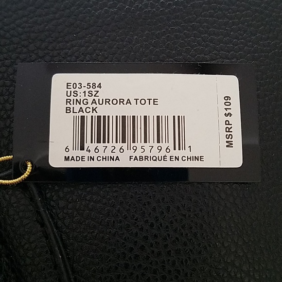 Bebe Black Ring Aurora Tote w/ adjustable straps - Picture 7 of 7